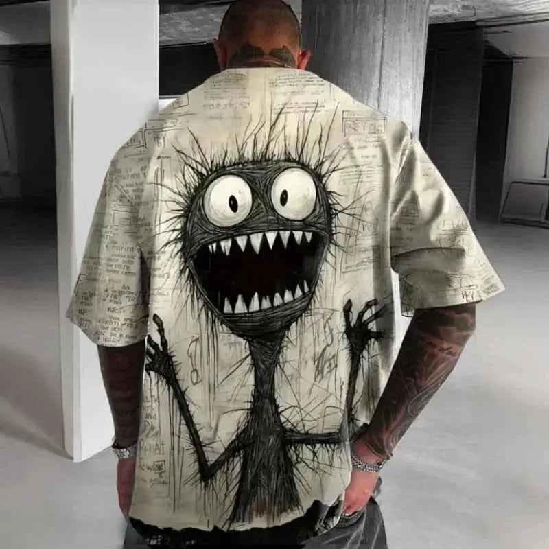 Men's 3D Print Oversized Short Sleeve T Shirt Summer Casual Retro Style | TeenStylo — TeenStylo