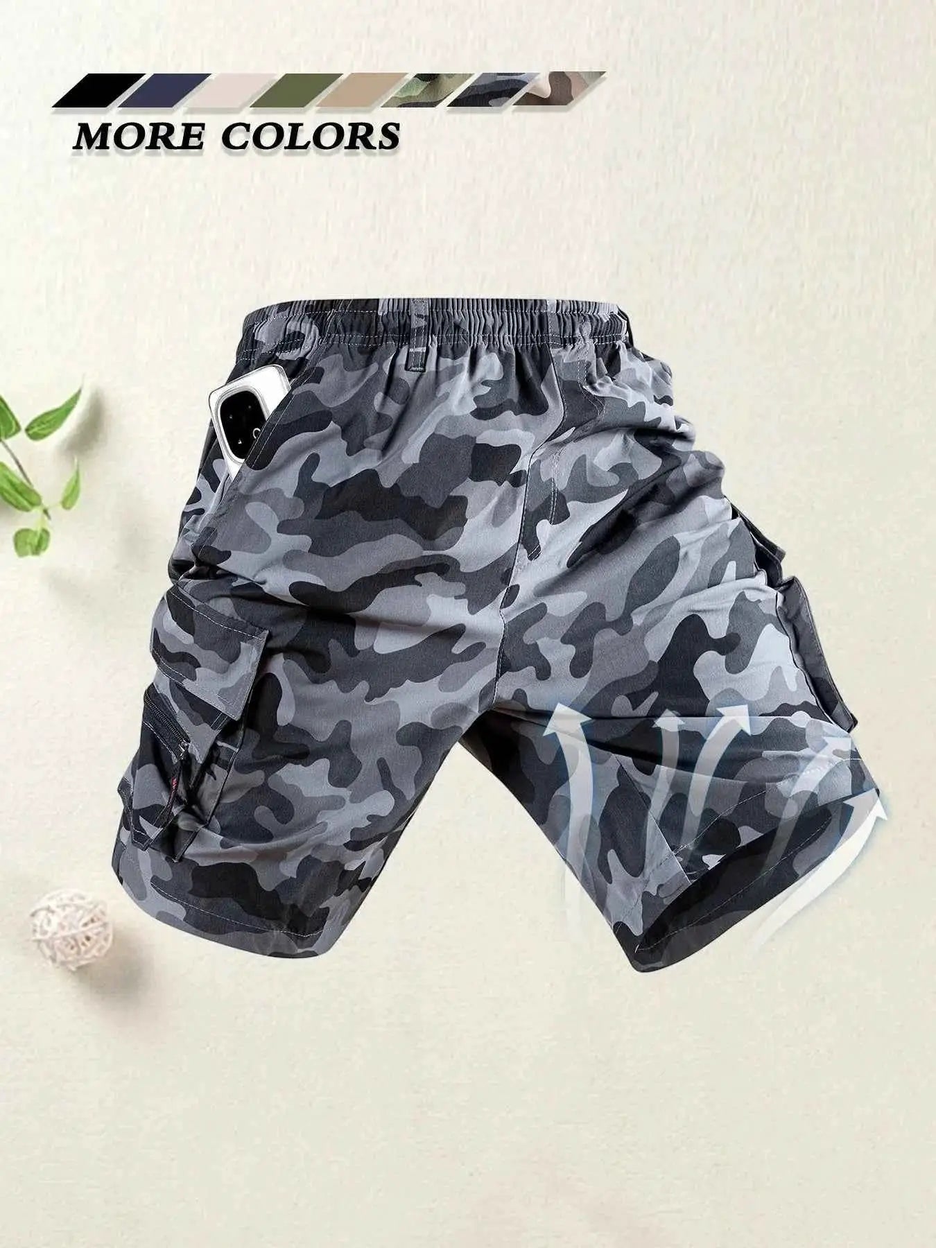 Mens Cargo Shorts With Multi Pocket Casual Sports Bermuda For Summer Outdoor Travel Comfortable Durable