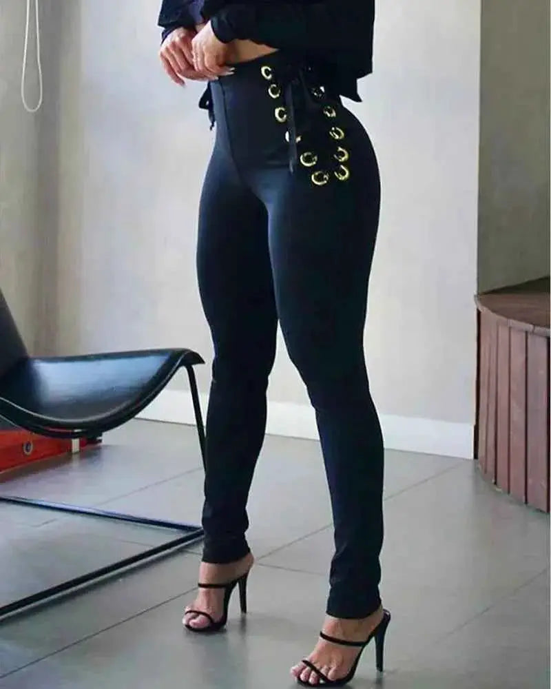 Vintage Plaid Pants For Women High Waist Elastic Waist Tight Trousers Korean Harajuku Casual Retro 2022