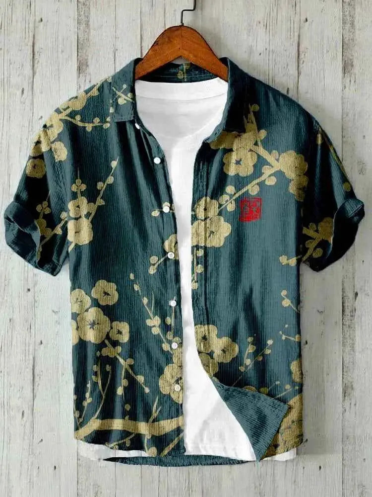 Mens 3D Printed Casual Shirt For Vacation Beachwear Lightweight Breathable Summer Top