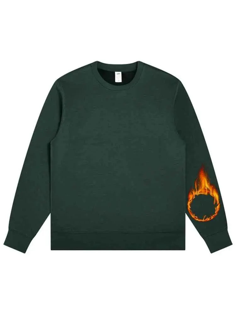 Oversized Green Mint Sweatshirt For Women Basic Winter Warm Fleece Lined Option TeenStylo