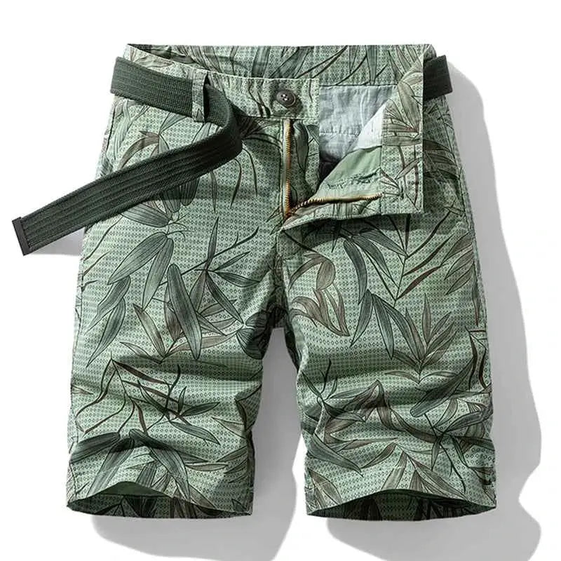 Mens Summer Casual Cargo Shorts Camouflage Cotton Twill With Pockets Jogger Style Vintage