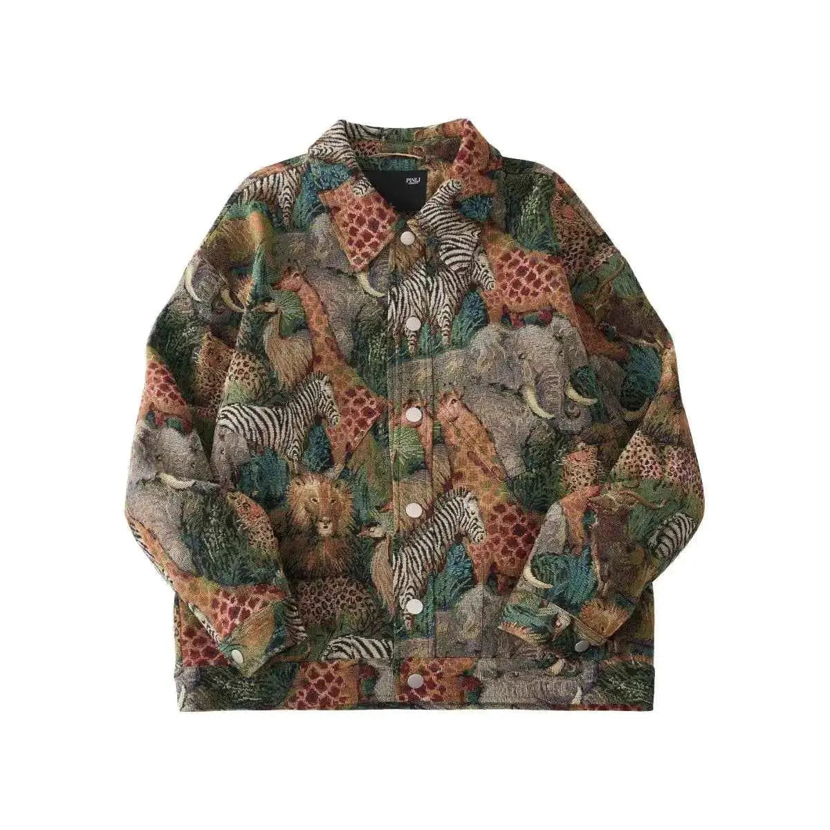 New Chinese Style Mens Casual Printed Jacket Trendy Domineering Look For Modern Streetwear