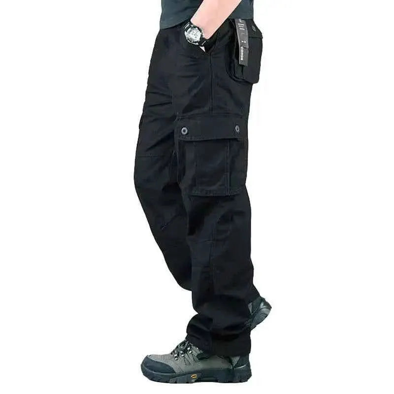 Mens Tactical Cargo Pants Cotton Outdoor Work Trousers Camouflage Hiking Pants Big Size