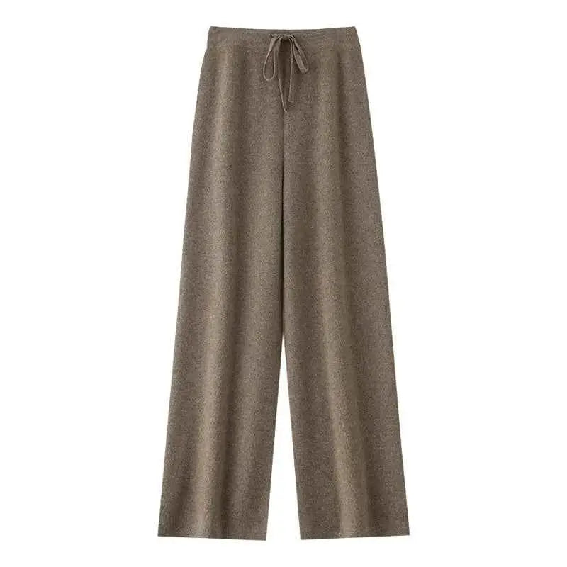 TeenStylo Merino Wool Women's Knitted Trousers Premium Soft Cozy Knit Pants For Everyday Comfort