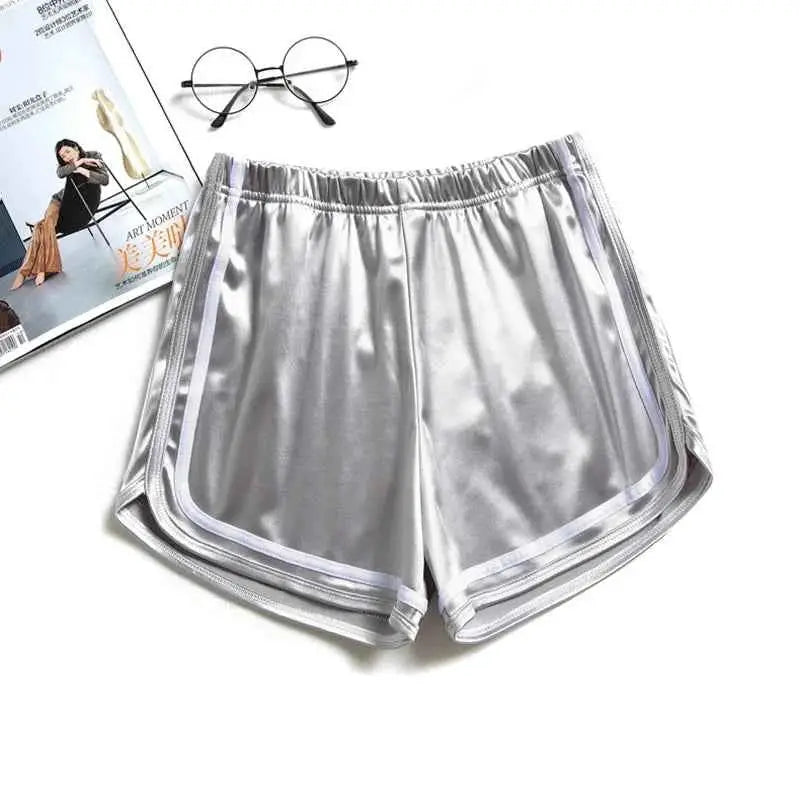 Summer Women Sleep Shorts Satin Pajama Shorts For Women Y2K Style Pajama Pants Satin Bottoms Pyjama