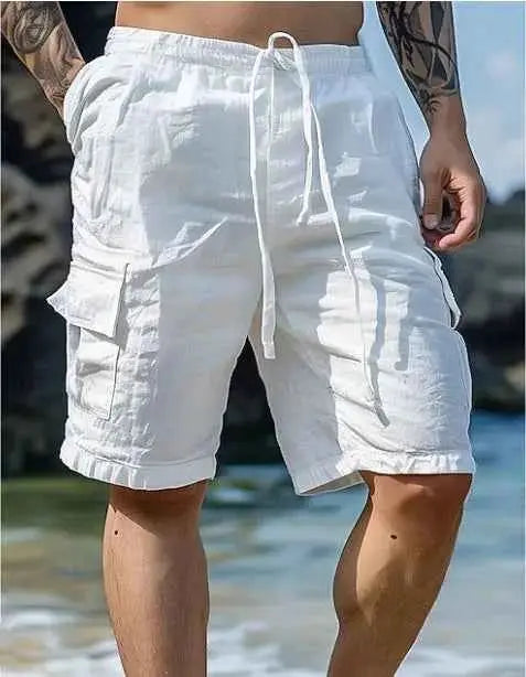 Men Loose Cargo Shorts With Pockets Beach Streetwear Sports Casual Running Shorts