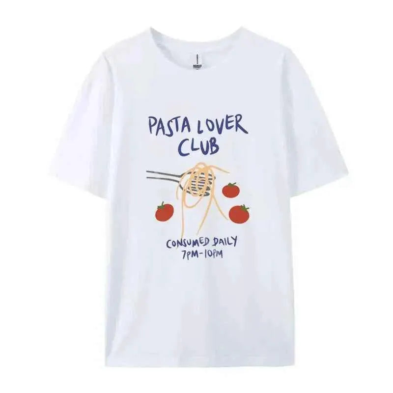 Women Retro Graphic Tee Fruit Print Crew Neck Short Sleeve T Shirt Unisex Oversized Harajuku Y2K Streetwear