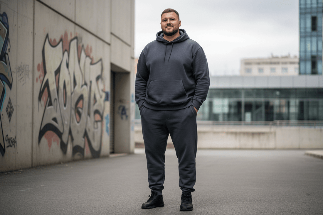 Men's Plus Size Tracksuit — How to Find the Perfect Fit in Hooded Sweatshirt and Pants Sets - TeenStylo