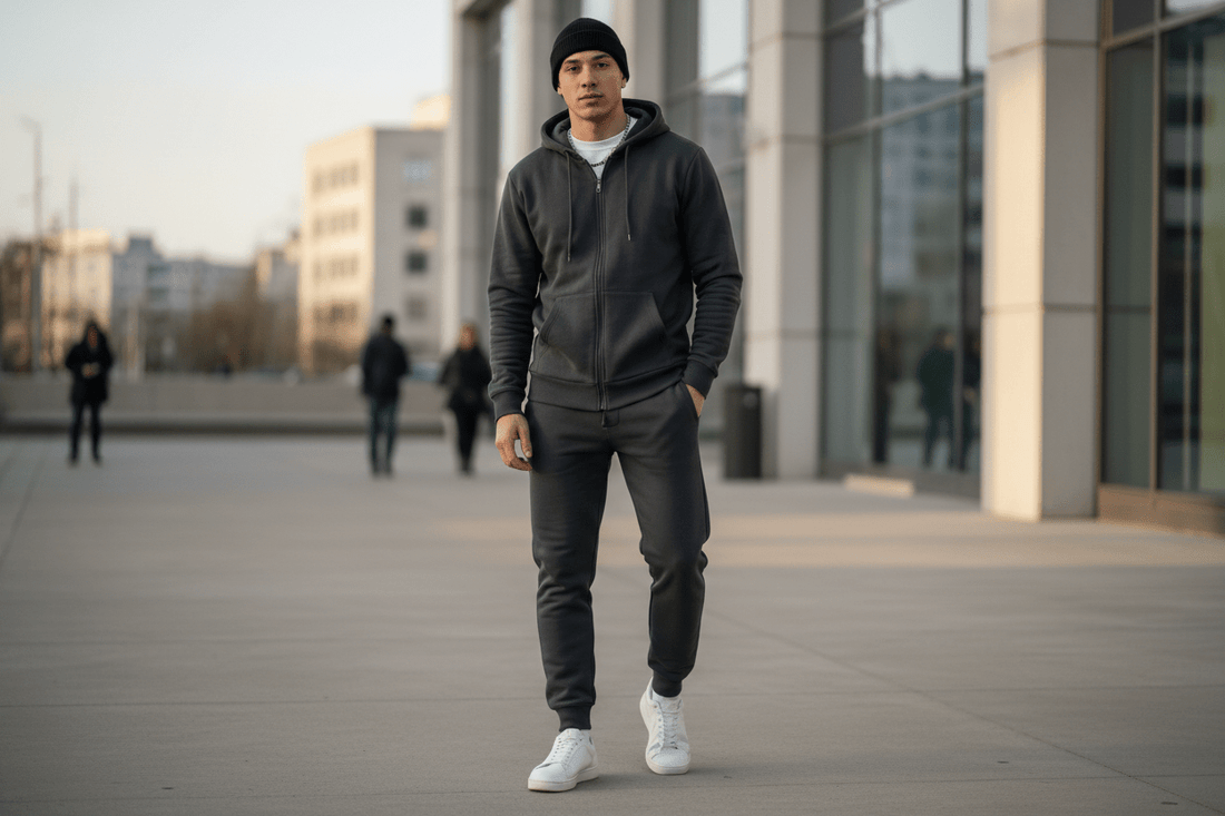 Men's Zipper Hoodie Tracksuit — The Versatile Streetwear Set You Need This Season - TeenStylo
