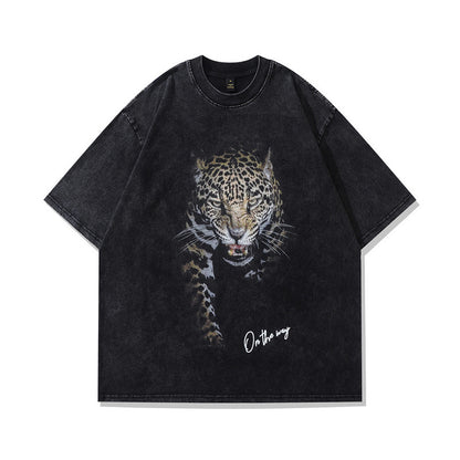 Unisex vintage distressed washed tee in color 525 styled lifestyle shot – Y2K streetwear fashion at TeenStylo