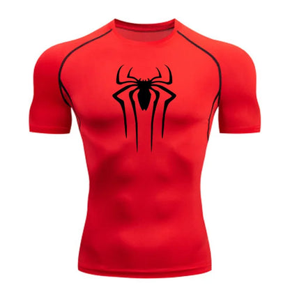 Unisex superhero compression gym shirt in color 32, fitness sport streetwear style - TeenStylo