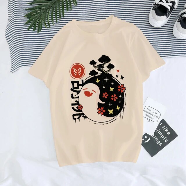 Genshin Impact Hu Tao Xiao Kawaii Graphic Tee Unisex Streetwear Style 31022 Lifestyle Shot – TeenStylo