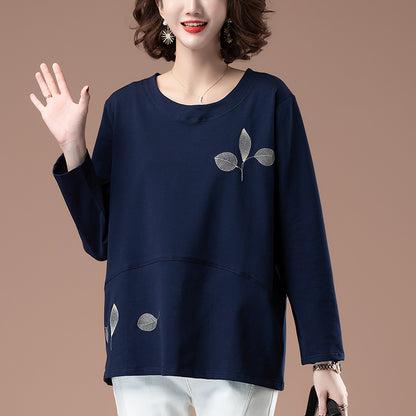 Black embroidered long sleeve t-shirt unisex Y2K streetwear style worn casually – TeenStylo