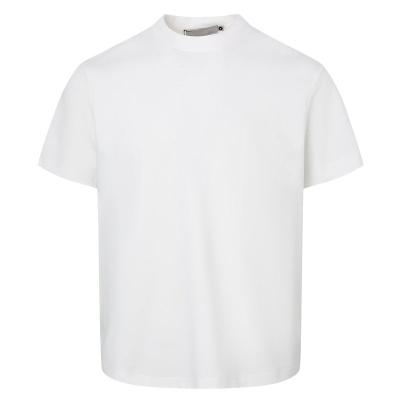 White unisex relaxed fit short sleeve t-shirt lifestyle shot, Y2K streetwear style - TeenStylo
