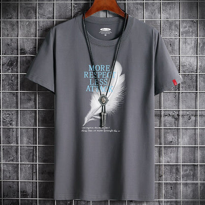 Gray oversized anime graphic t-shirt for men, casual summer streetwear style - TeenStylo