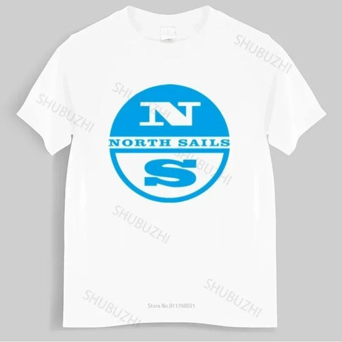 North Sails unisex oversized white cotton t-shirt front view streetwear summer tee TeenStylo
