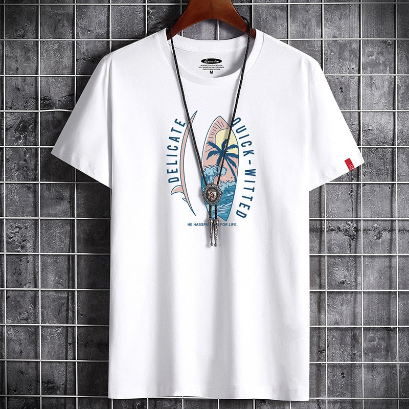 Black men's anime gothic T-shirt front view, Y2K streetwear fashion summer style | TeenStylo