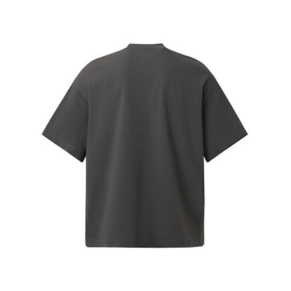 Dark gray anime print unisex t-shirt styled in streetwear aesthetic – lifestyle look | TeenStylo