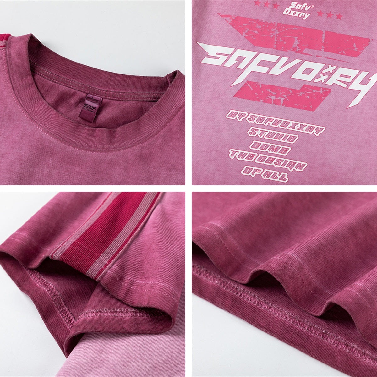 Man wearing gray printed letter graphic short sleeve t-shirt in streetwear style | TeenStylo