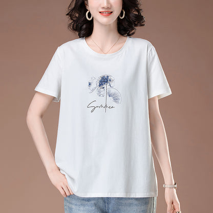 White round neck short sleeve t-shirt fabric detail close-up | TeenStylo