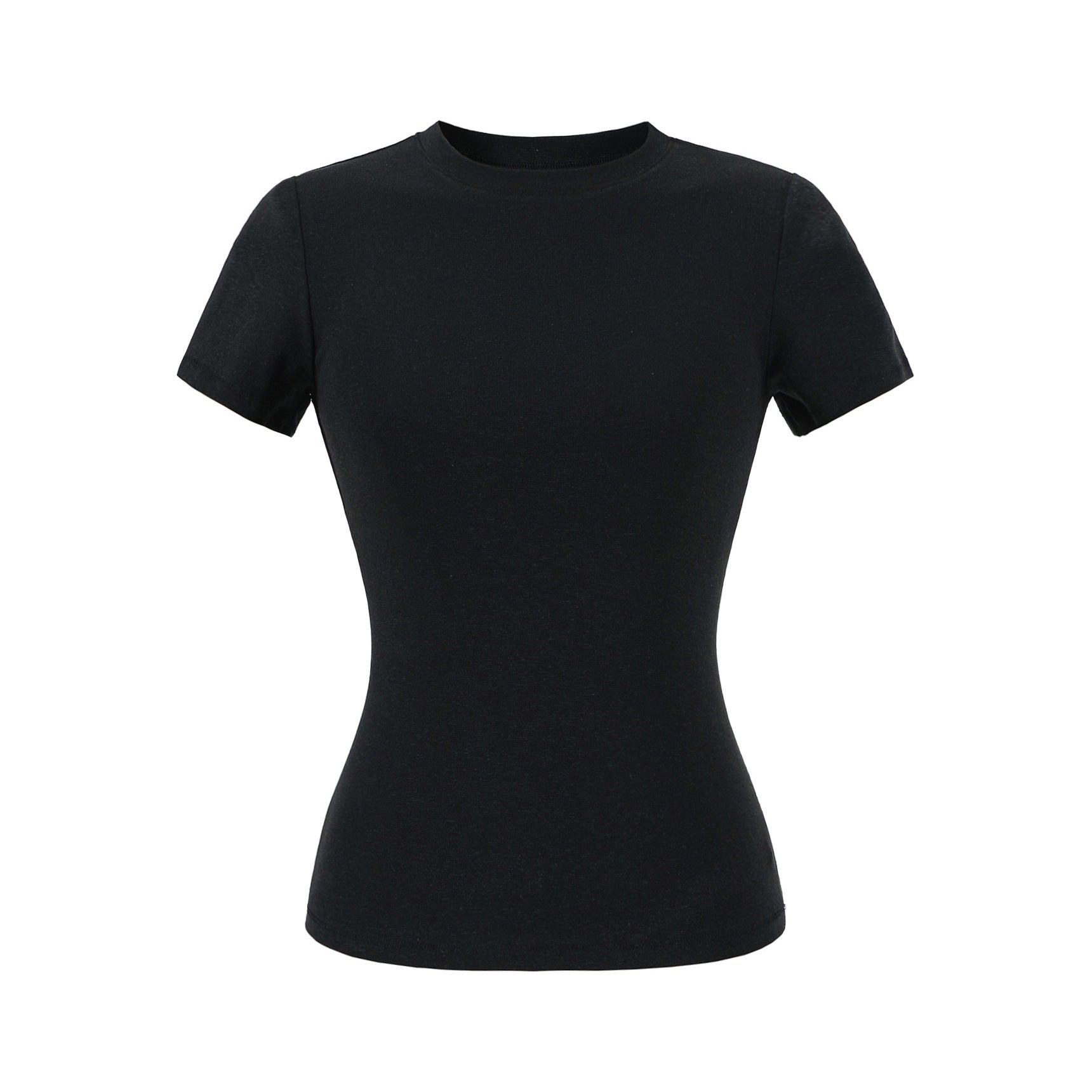 Black unisex round neck short sleeve T-shirt lifestyle style TeenStylo