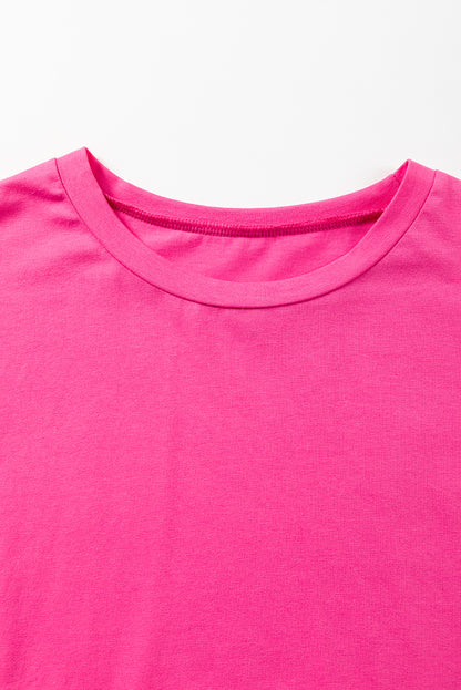 Bright pink SUNSHINE ON MY MIND graphic tee unisex Y2K streetwear lifestyle look TeenStylo