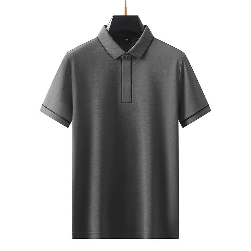 Men's graphite gray short sleeve polo shirt streetwear style – TeenStylo