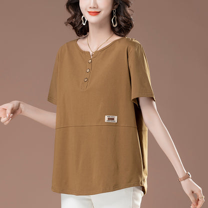 Moss green loose short sleeve unisex T-shirt casual streetwear lifestyle style - TeenStylo