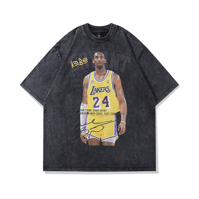 Men's D71 American Star Player print streetwear short sleeve tee lifestyle shot TeenStylo