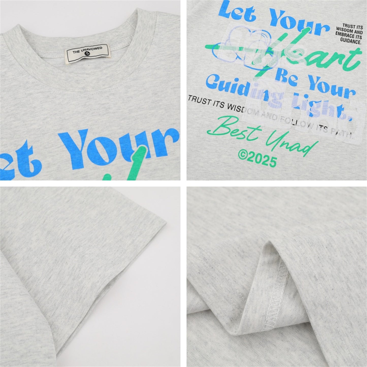 Teen wearing Flower Gray letter print crew neck tee in Y2K streetwear lifestyle setting | TeenStylo