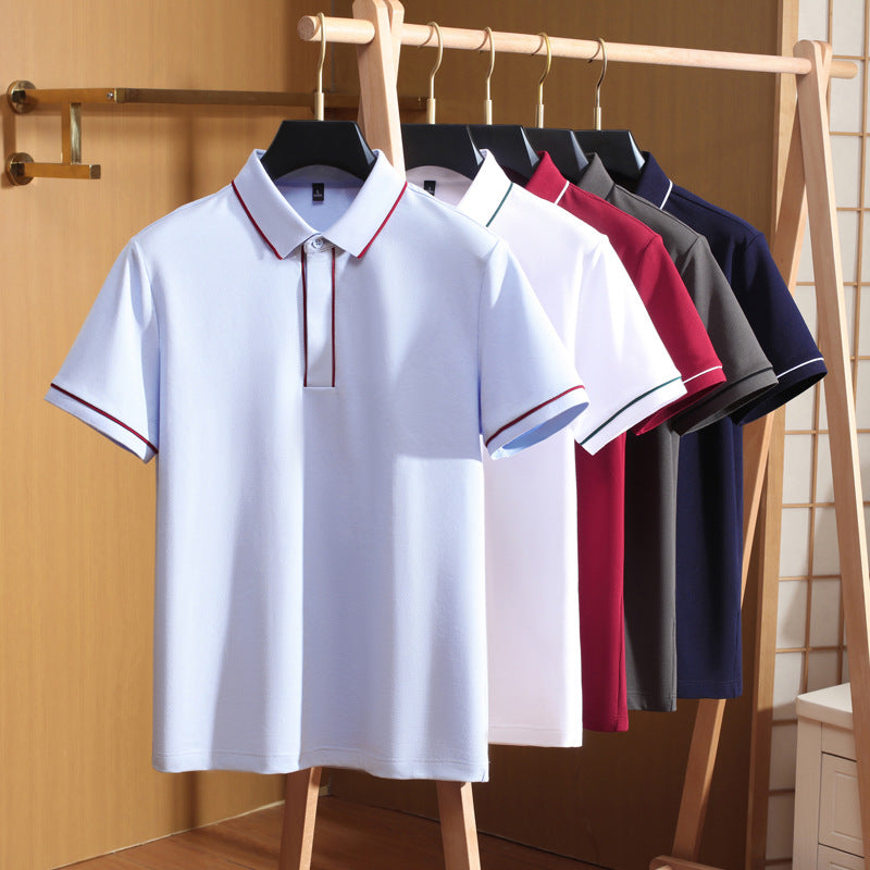 Midnight Blue Men's Short Sleeve Polo Shirt Back View - Streetwear Style | TeenStylo