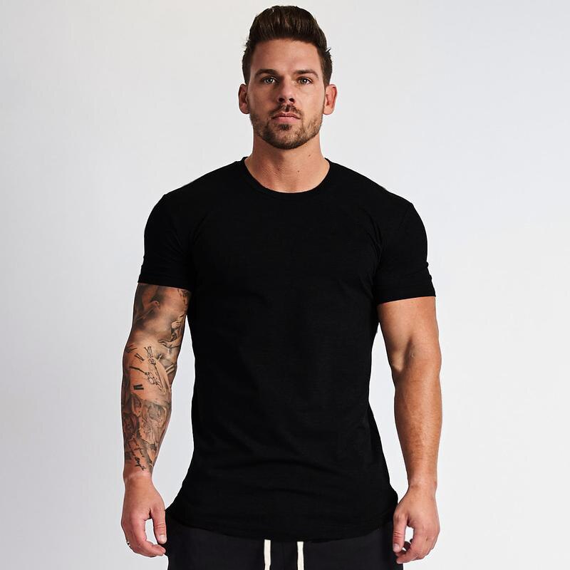 Gray men's plain fitness t-shirt by Muscleguys, front view, lightweight gym wear for teens - TeenStylo