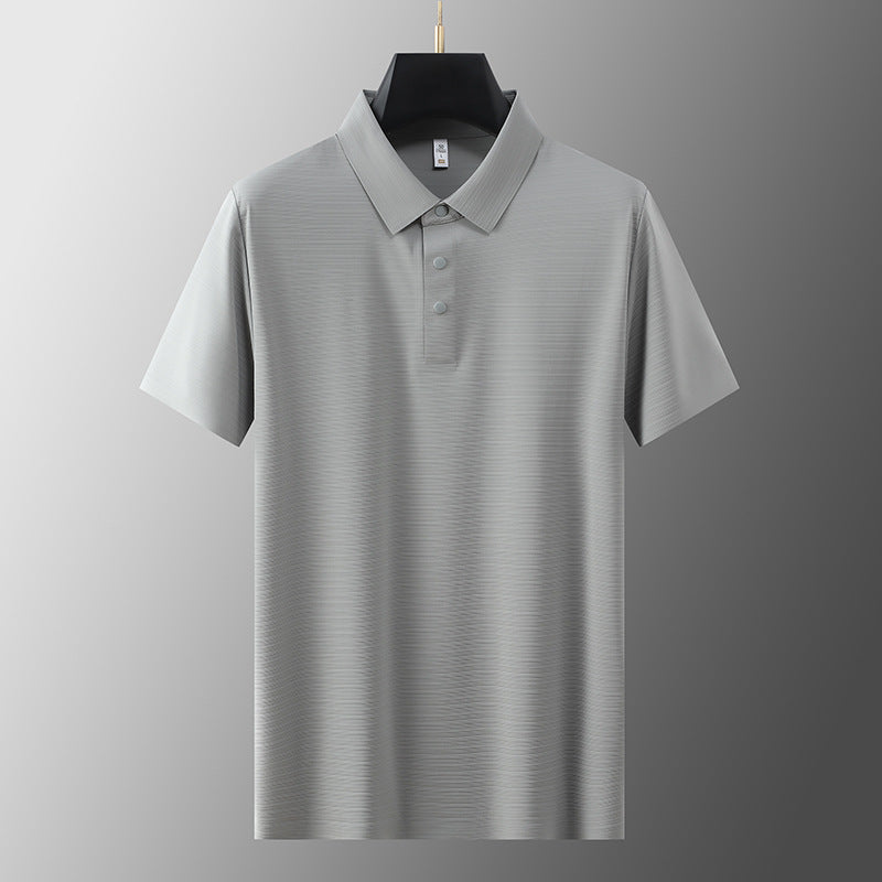 Light green men's short sleeve polo shirt casual streetwear style - TeenStylo