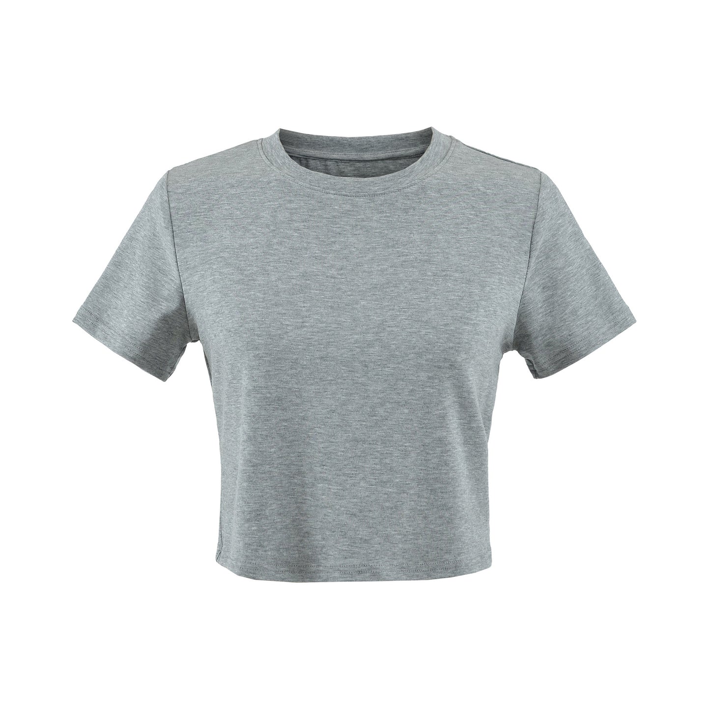 Dark gray unisex round neck short sleeve T-shirt styled in casual streetwear look – TeenStylo