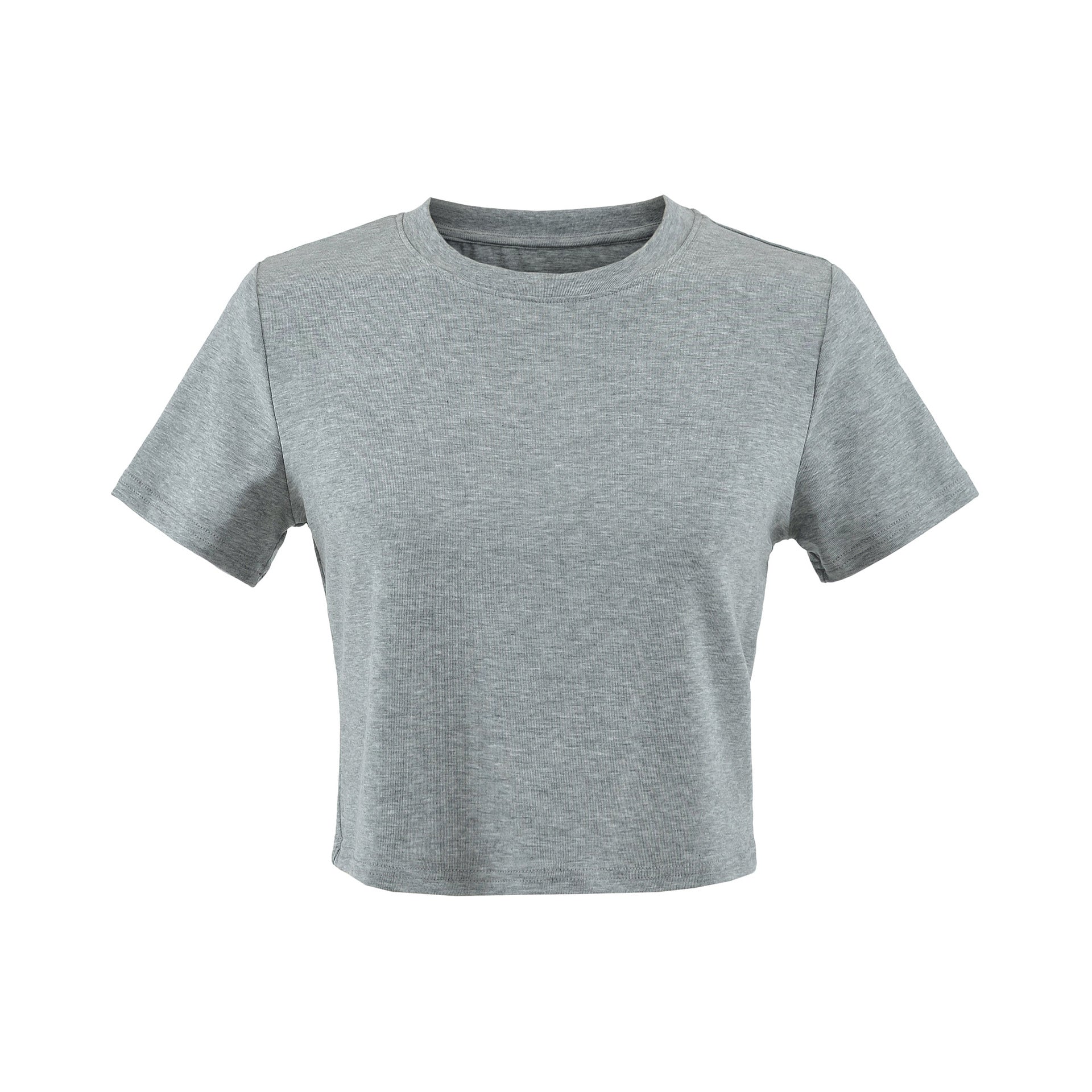 Dark gray unisex round neck short sleeve T-shirt styled in casual streetwear look – TeenStylo