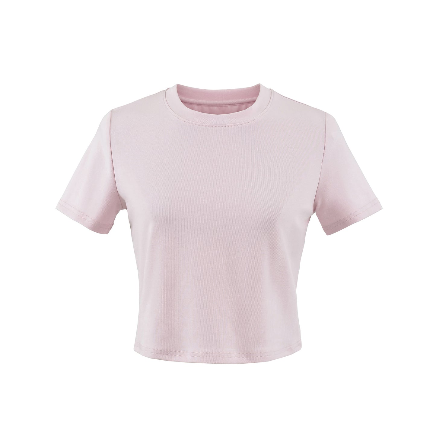 Pink unisex round neck short sleeve T-shirt lifestyle shot – Y2K streetwear style | TeenStylo