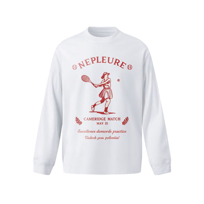 Gray unisex loose fit letter print graphic long sleeve tee styled in streetwear lifestyle look | TeenStylo