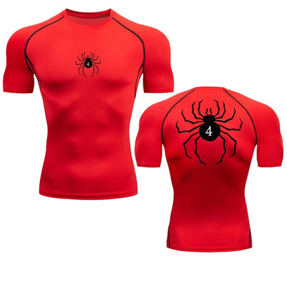 Red Hunter x Hunter anime compression t-shirt quick dry unisex streetwear activewear top TeenStylo