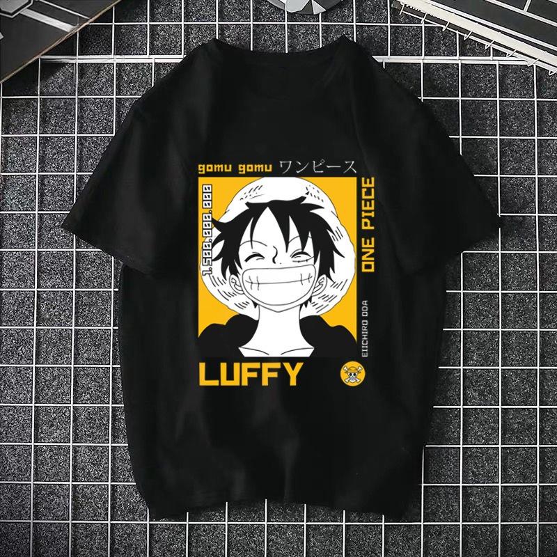 Black One Piece Pirate King Luffy Fourth Gear printed unisex streetwear lifestyle tee at TeenStylo