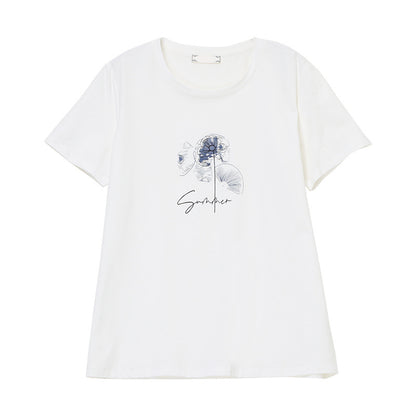 White unisex round neck short sleeve t-shirt front view – women's streetwear essential | TeenStylo