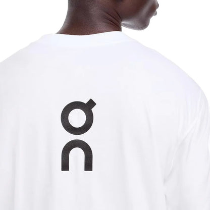 White unisex On Club T graphic cotton t-shirt back view streetwear style for men and women TeenStylo
