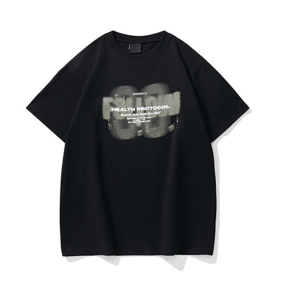 Black men's loose casual short sleeve tee lifestyle shot streetwear style TeenStylo