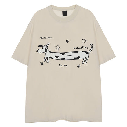 Apricot unisex loose fit short sleeve t-shirt back view streetwear style TeenStylo
