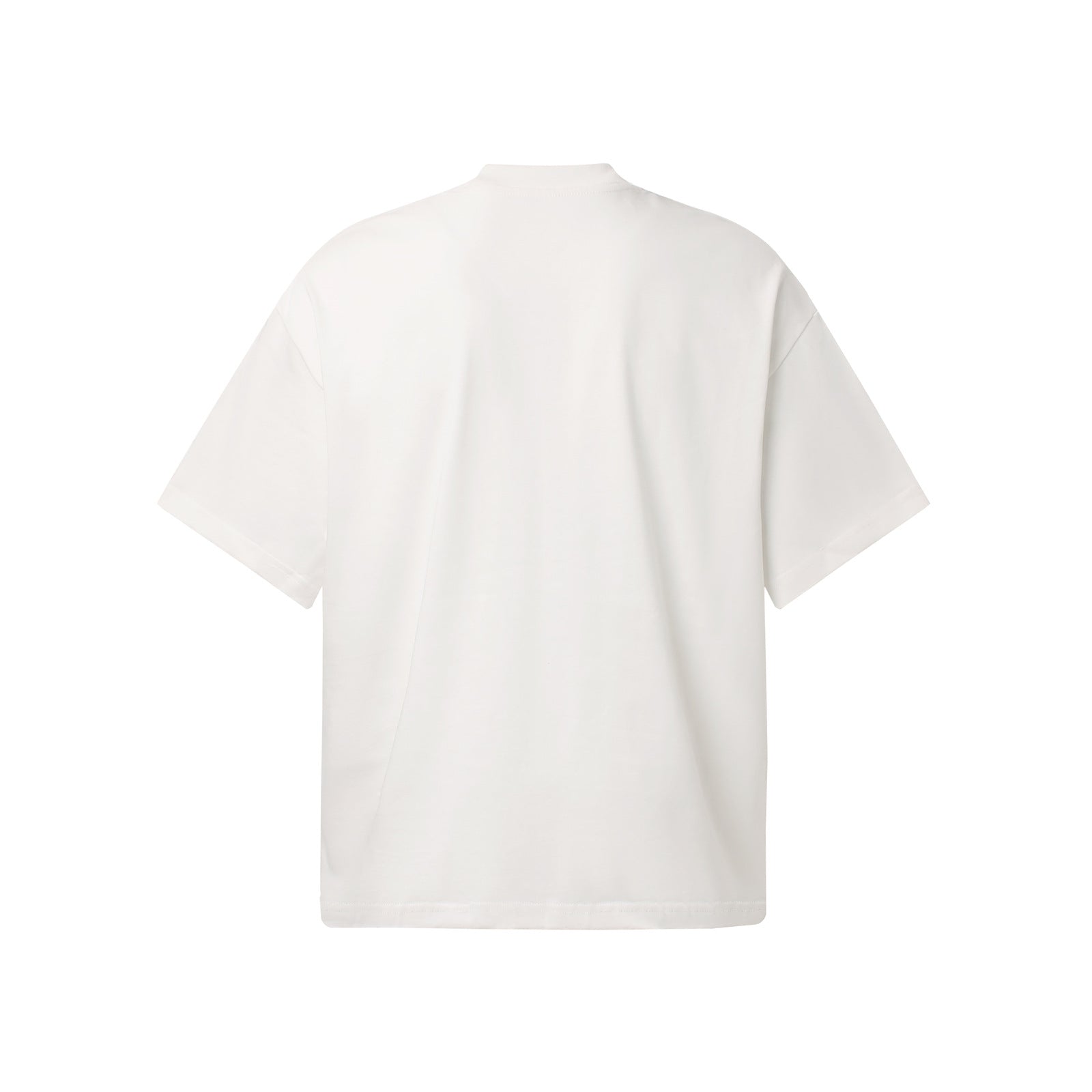 White unisex anime print retro subculture T-shirt close-up detail, Y2K Harajuku streetwear style | TeenStylo