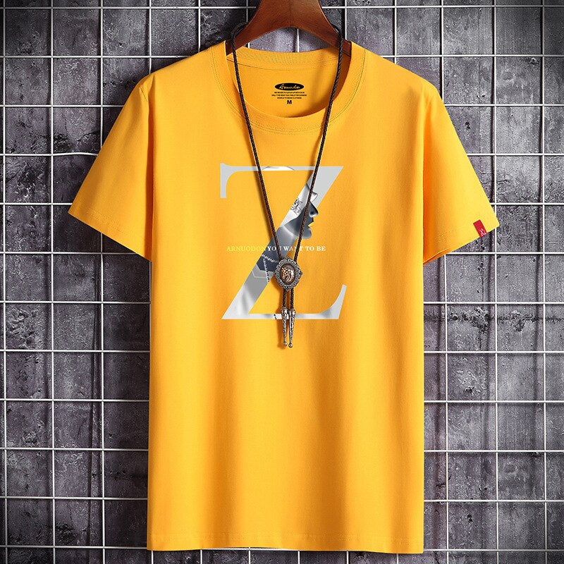 White men's anime gothic T-shirt streetwear summer fashion front view – TeenStylo