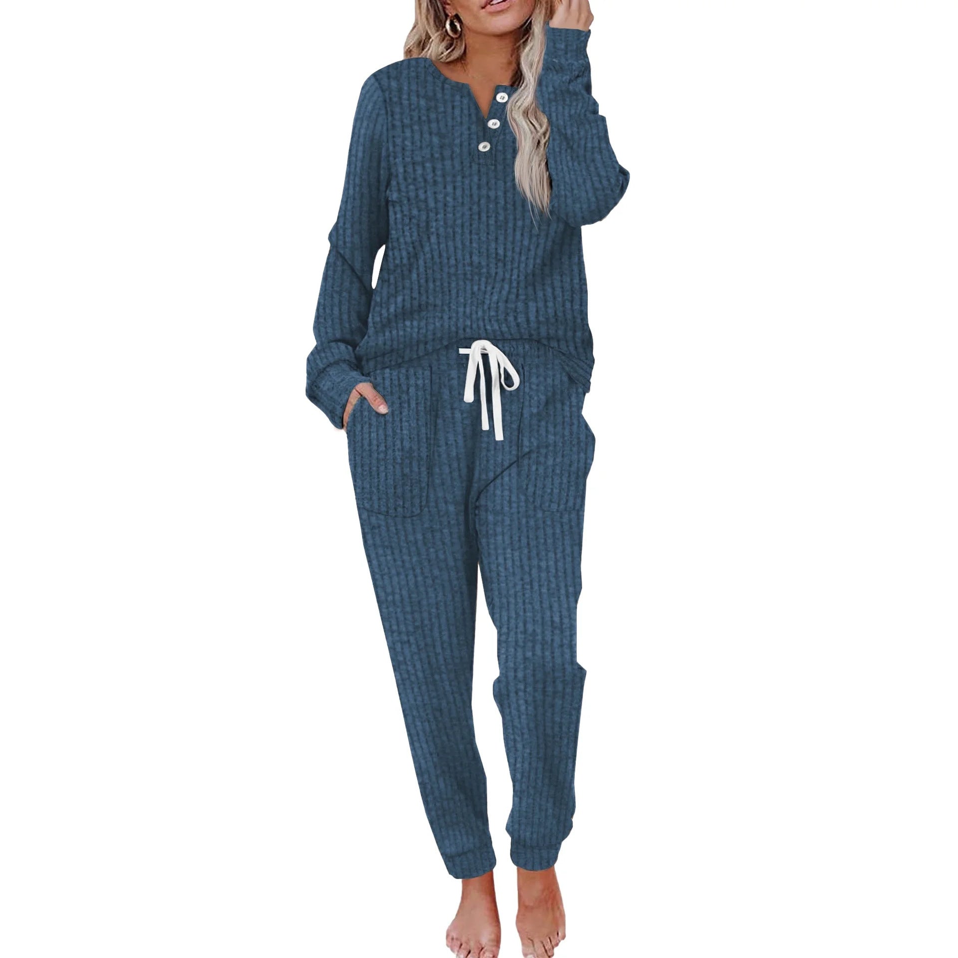 Blue ladies casual pocket buckle sports shirt lifestyle look styled for streetwear | TeenStylo
