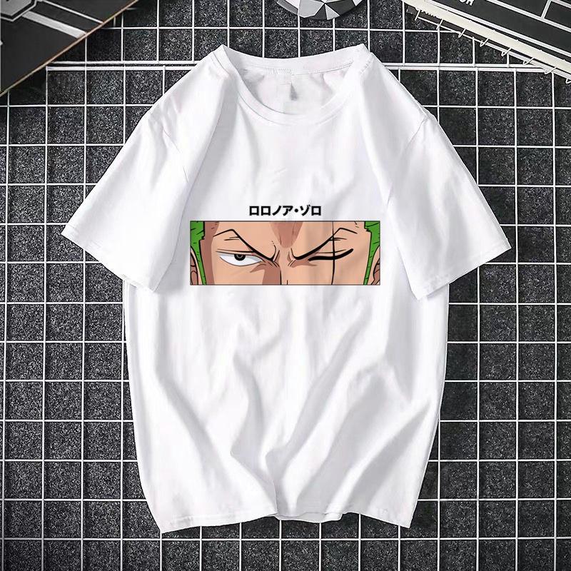 White ONE PIECE Pirate King Luffy Fourth Gear unisex printed streetwear tee lifestyle shot at TeenStylo