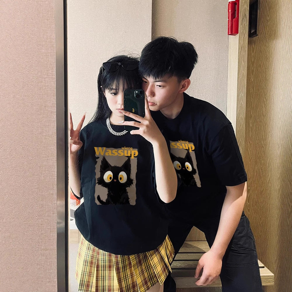 Back view of black unisex pure cotton round neck short sleeve tee – summer essential | TeenStylo