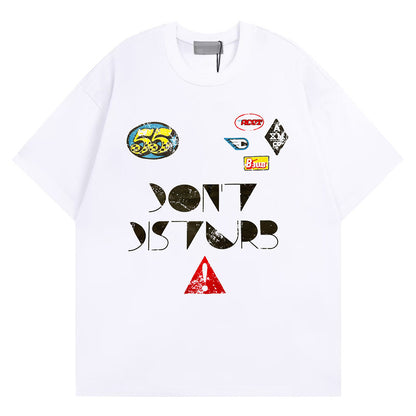 Black unisex short sleeve t-shirt back view, Y2K streetwear summer tee | TeenStylo